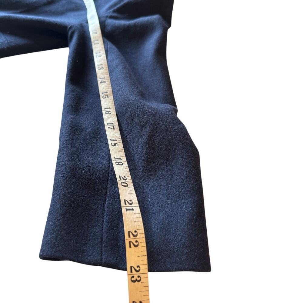 Anthropologie Elevenses Size 6 Navy Wool Blend Embroidered Floral Swing Coat - Picture 7 of 10